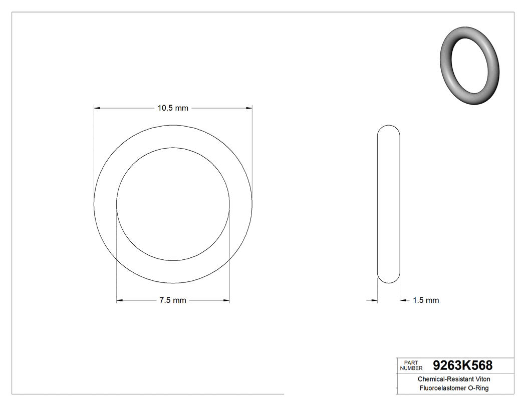 Technical drawing - 9263K568